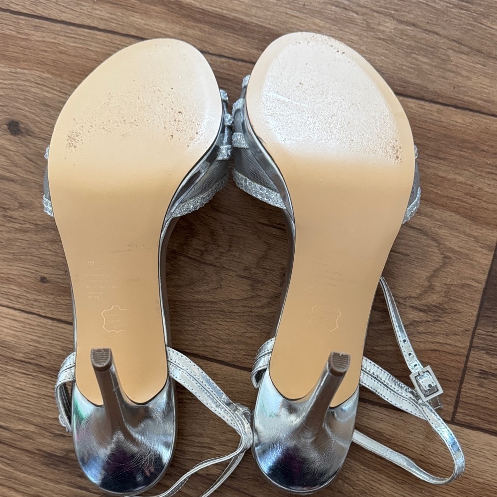 J. Miller Silver Rhinestone Heels - Picture 3 of 3